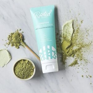 New Rooted Beauty Sensitive Green Tea Mask w/Charmomile and Aloe Vera 25oz USA